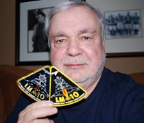 Ray Eschert with my LM-10 replica patch and an original LM-10 decal