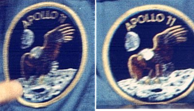 Patches worn by Apollo 11 crew in quarantine