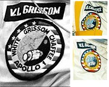 Crew patches on Apollo 1 space suits