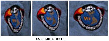 Crew patches worn by Apollo 7 crew post-flight