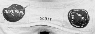 Apollo 9 beta cloth patch on Scott's suit
