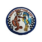 Beep beep your ass 3 inch blue border patch