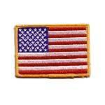 Lion Brothers US flag patch with vacuum-sealed plastic backing