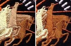 Patch with thread colors switched